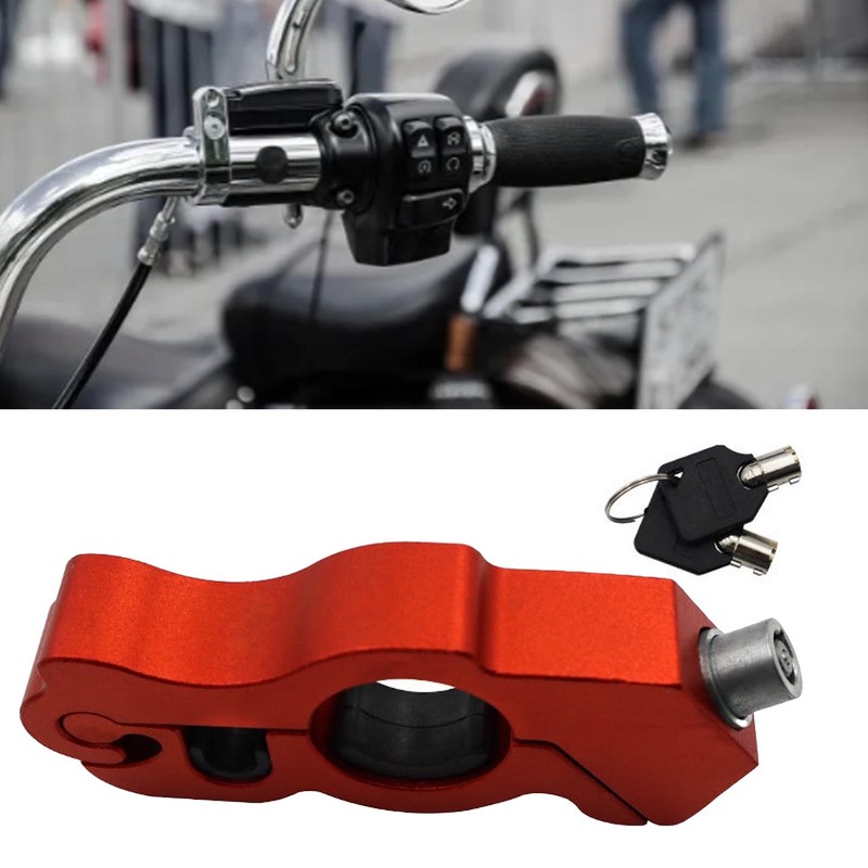 Motorcycle Grip Lock Prevent Theft CNC Aluminum Handlebar Lock for