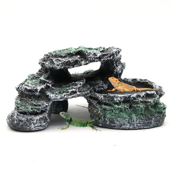 Reptile Hideout Cave Turtle Basking Platform Simulation Rock Fish Hide