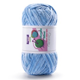 Plush Chenille Chunky Yarn, Velvet Fluffy Yarn for Hand Knitting, Baby Yarns for Crocheting Soft Making Blankets, Scarves, Dolls (3.5oz 87.5yds Each)