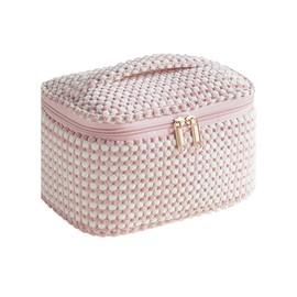 Makeup Bag Corduroy Cosmetic Bag,Cute Makeup Pouch,Travel Toiletry Make Up Brush Storage Bag,Travel Essenitial for Women,Portable Makeup Bag
