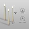 Eywamage Short Ivory Flameless Taper Candles with Remote, Flickering Battery