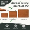 3 Packs Bamboo Cutting Board Set with Non Slip Feet