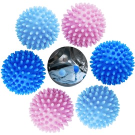 6 Packungen TrocknerbäLle,TrocknerbäLle FüR WäSchetrockner,WäScheball TennisbäLle Trockner,Daunenjacke Trocknerball,Waschmaschinen-WäScheball,Wiederverwendbar Waschkugel FüR FlüSsigwaschmittel
