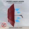 Lehwoik Umbrella Windproof Strong, Double Canopy Folding Umbrella, 8*2 Fiberglass