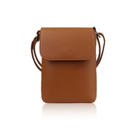 Energather Women's Shoulder Bags, PU Leather Women's Cross Body Bags with Adjustable Belt, Small Shoulder Bag Women's with Magnetic Button for Shopping, Dating, Walks, Travel, brown, S