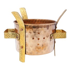 IBA Indianbeautifulart Royal Traditional Copper Brass Food Warmer Indian Sigdi Kitchenware Angeethi
