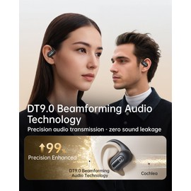 JXNGZLQ Open Ear Bluetooth Earbuds with 60H Playtime, Bluetooth 5.4 Wireless Headphones, IPX5 Waterproof Sound Earphones, Comfortable Earhooks for Running, Gym, Travel-Hands-Free Calls (Black)