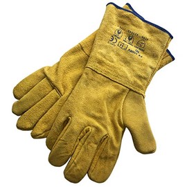 Jewellers Tools Heat Resistant Melting Oven Leather Gloves 13" Gold Copper (440)