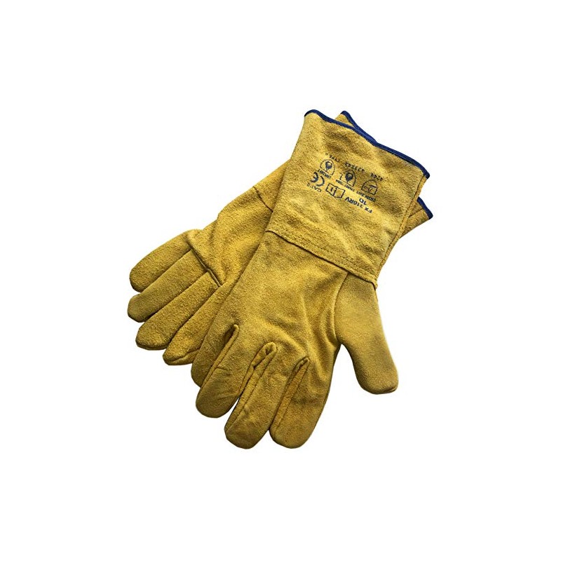Jewellers Tools Heat Resistant Melting Oven Leather Gloves 13" Gold