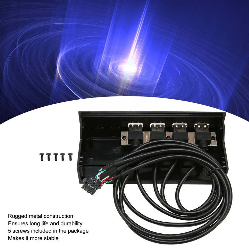 5.25 Inch USB 2.0 Hub Front Panel, Multifunction Ale 4