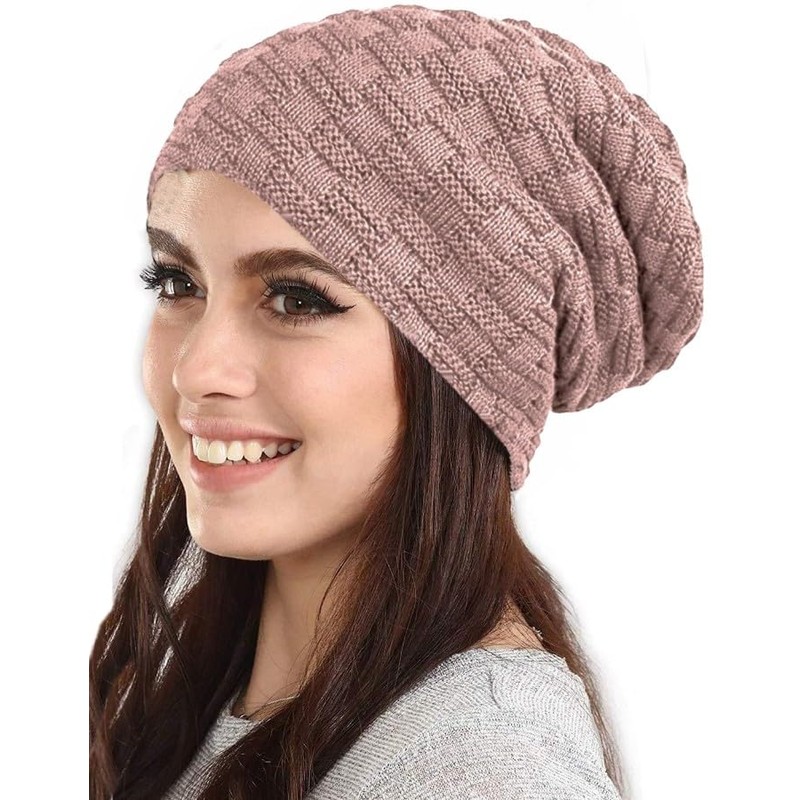 Hatstar Warm-lined, fine-knit women's, men's beanie hat with braided pattern