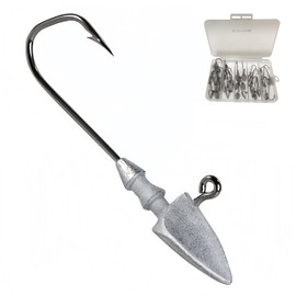 DAYUYUE 30pcs Fishing Jig Heads Kit 3.5g 5g 7g 10g 14g with Tackle Box Soft Bait Hooks for Freshwater Saltwater Lures