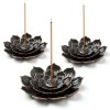 GARMOLY Brass Lotus Incense Holder, Incense Sticks Burner, Incense Ash