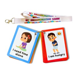 Communication Cards for Non Verbal Children and Adults, Autism Special Needs Visual Aid Communication Speech Delay Flash Cards
