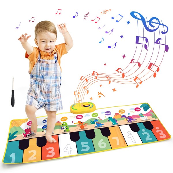 Coolplay Piano Mat for Kids, Music Piano Keyboard Mat, Kids Girl Toy Mat, Musical Instrument Toy for Boys - 100x36cm