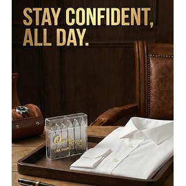 Quality Stays 52 Metal Collar Stays, Stainless Steel Dress Shirt Collar Inserts, 4 Sizes with Storage Case