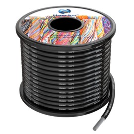 10awg Silicone Electrical Wire Cable 25FT Black 10 Gauge Hookup Wires kit Stranded Tinned Copper Wire Flexible and Soft High Temperature Resistance