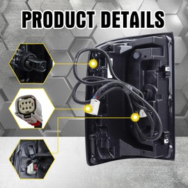 SAOKNCE LED Tail Light Assembly Rear Lamps for 2016-2018 GMC Sierra 1500/GMC Sierra 1500 Denali Right Passenger Side 84365931 GM2801295