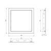 20x20 cm / 8x8 inch Stainless Steel Access Panel -