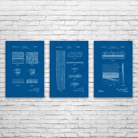 Flooring Patent Posters Set of 3 (5x7), Contractor Gifts, Showroom Art, Flooring Decor, Carpenter Gift, Workshop Decor Blueprint