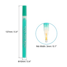 PATIKIL Acrylic Paint Marker Pens, 9 Pack Acrylic Paint Pens Waterproof Paint Art Marker Pen Water Based Paint Pen for DIY Craft, Black Green Purple