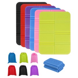 PATIKIL Foldable Cushion Seat, 6 Pack Camping Sitting Pads 15"x11" Small Waterproof XPE Foam Outdoor Sitting Mats for Picnic Hiking Stadium Travel, 6 Color
