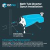 EZ-FLO 5-3/8 Inch Slide-On Zinc Bath Tub Diverter Spout with