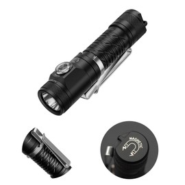 RovyVon AA145 EDC Flashlight with USB-C Rechargeable Replaceable Battery Super Bright Pocket Size Flashlights,Magnetic Tail with Two-Way Clip
