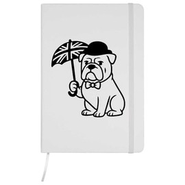 Azeeda A5 'Britische Bulldogge' Weißes Liniertes Notizbuch Gebundenem Buch (NB00078207)