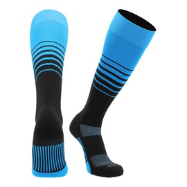 TCK Sports Elite Breaker Soccer Socks (Electric Blue/Black, Medium)