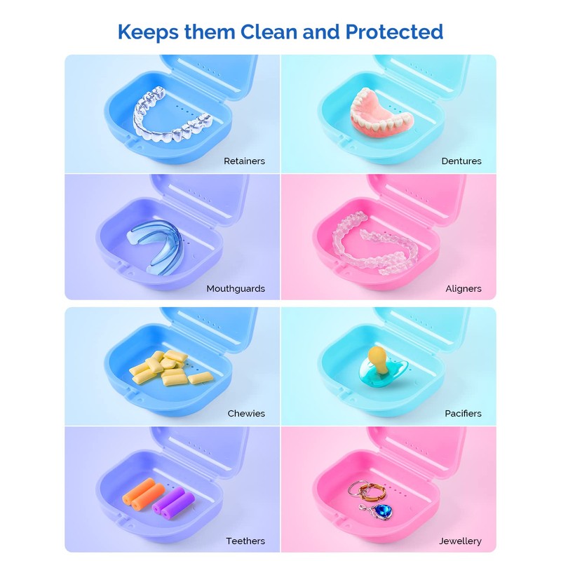 JMU Retainer Case, Orthodontic Retainer Case with Vent Holes, Mouth