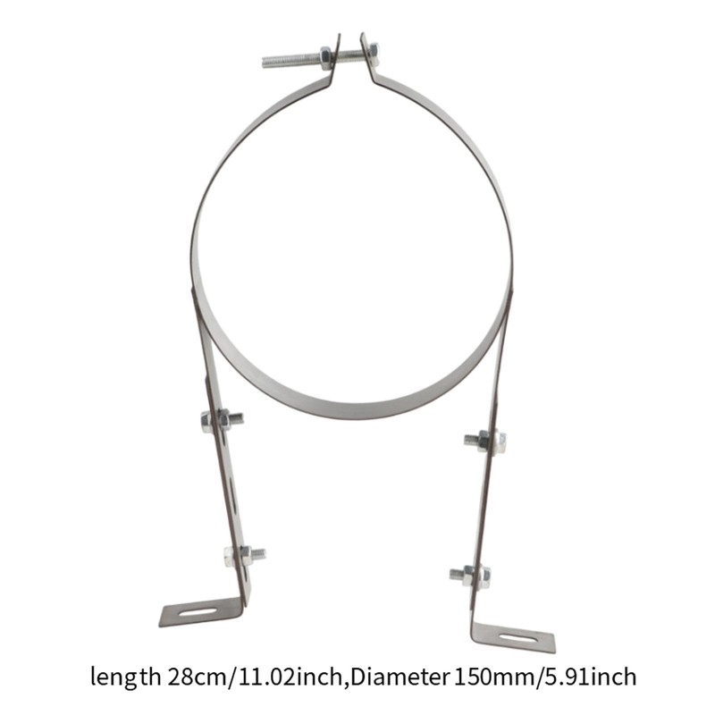 Milageto Chimney Pipe Wall Strap Pipe Bracket Clamp Flue Liner