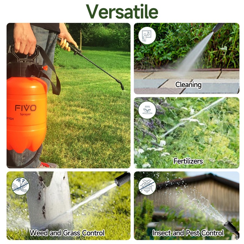 Battery Powered and Manual Sprayer (Dual Function) for Yard, Garden