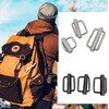 HAIWEN 2Pack Stainless Steel 316 Slider adjustable Lock Buckles, Replacement