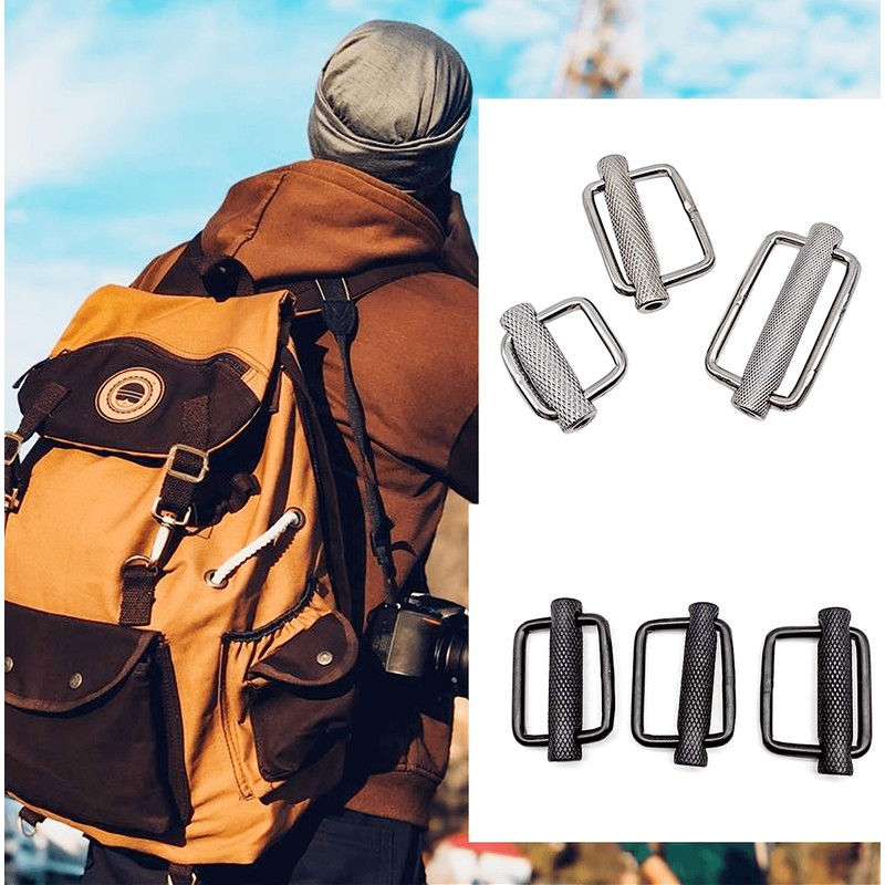 HAIWEN 2Pack Stainless Steel 316 Slider adjustable Lock Buckles, Replacement