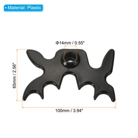 PATIKIL Billiard Bridge Head, 8 Pack Plastic Pool Billiard Cue Stick Bridge Plug-in Multifunction Billiard Accessories for Pool Table, Black