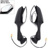 HTTMT- Black Rear View Mirrors w/Turn Signals Compatible with Kawasaki