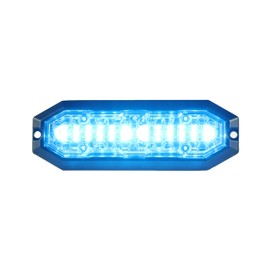 Unicorn Lighting UT01 Surface Mount Warning Emergency Strobe Grille Light Head [SAE Class 1] [Dual Color] [IP68] for Police and Tow Truck Construction Vehicle A/B/R/W (Blue, 12 LED)