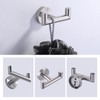 ALEASHA Shower Towel Hook Brushed Nickel, Stainless Steel Towel Hanger,