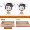 1-1/4 Inch 8Pcs Mini Low Profile Casters, Small Side Mount