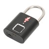 Fingerprint Padlock Biological Recognition Aluminium Alloy USB Rechargeable Support 10