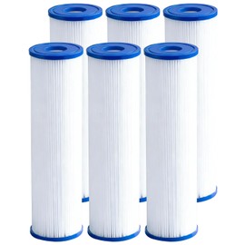 DAYEAR Ice Bath Water Filter 10" x 2.5" (6 Pack) Cold Plunge Filter 20 Micron Pleated Sediment filtrage Replacement for Ice Bath Tub Hot Tub Water Cleaner