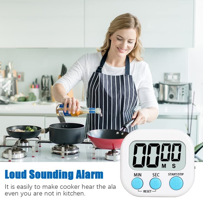 Digital Kitchen Timer Magnetic Backing Stand, Timers for Baking, Kitchen,