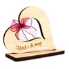sagl.tirol holzmanufaktur Pine Heart with Purple Bow Weil i di