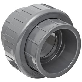Spears 897 Series PVC Pipe Fitting, Union with EPDM O-Ring, Schedule 80, 1" Socket