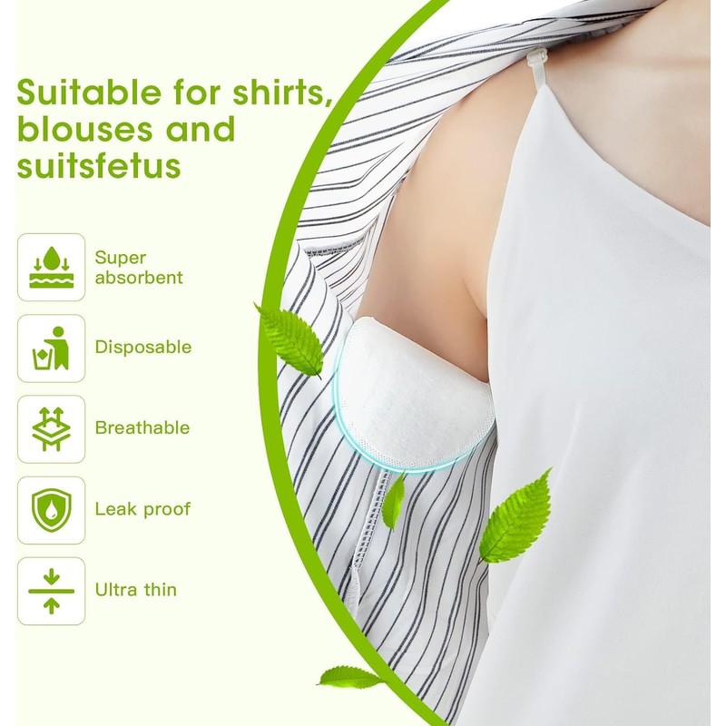 Underarm Sweat Pads, Sweat Pads, Women's, Men's, Pack of 100,