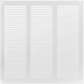 Vent Systems 300 x 300 mm / 12" x 12" Inch Vent Cover - White Galvanised Metal Vent Cover - Air Supply Ventilation Cover with Screen Mesh - Louvered HVAC Air Vent Covers for Bathroom, Home Office