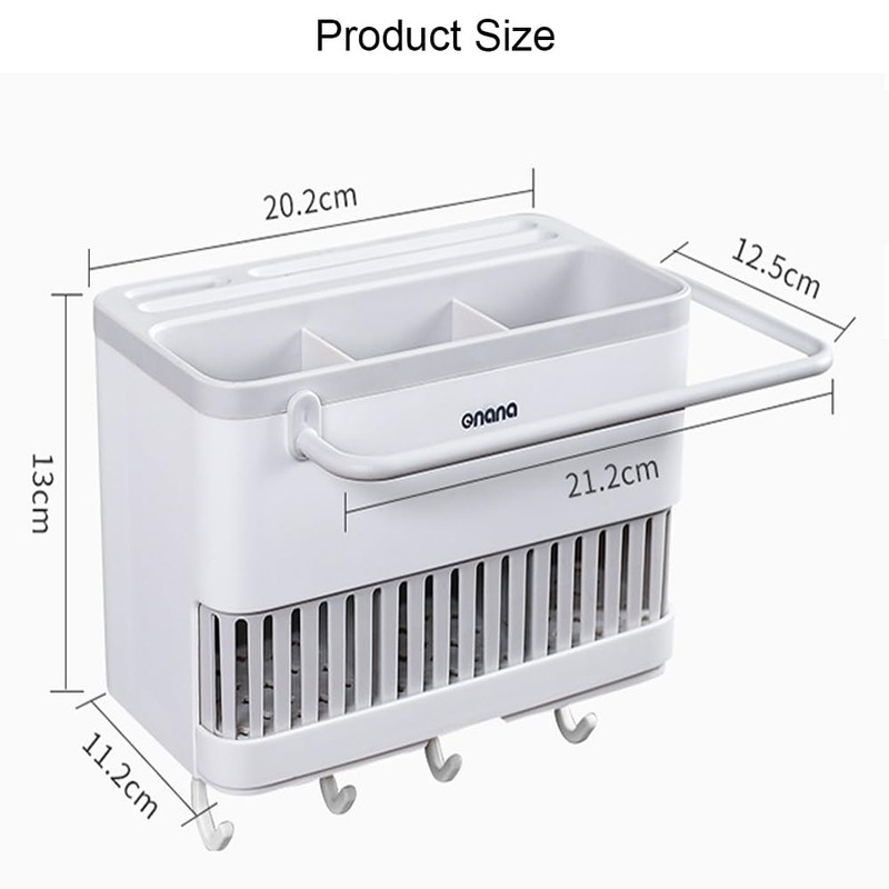Hosoncovy Utensil Wall Holder and Countertop Cutlery Drainer - Tableware