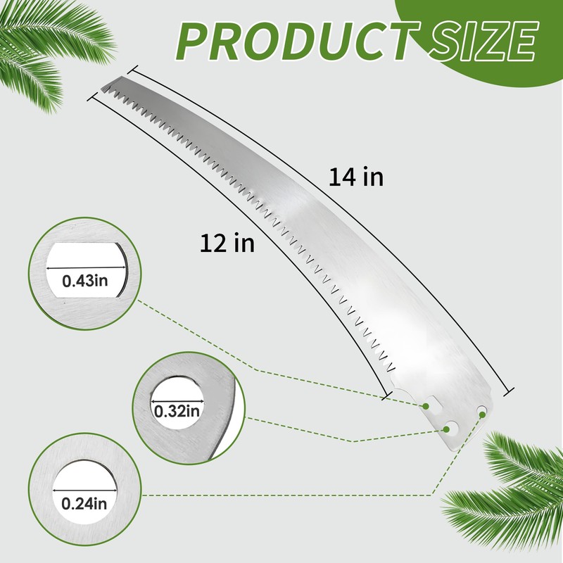12” Pole Pruner Saw Blade Replacement for Corona TP 3841,