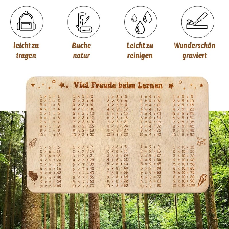 Children's Breakfast Board with Engraving for ABC and 1 x